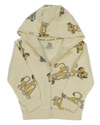 Smetanová propínací mikina se Simbou a kapucí PRIMARK