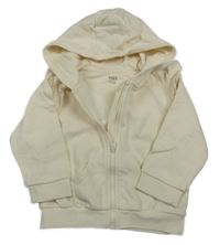 Smetanová propínací mikina s volánky a kapucí M&S