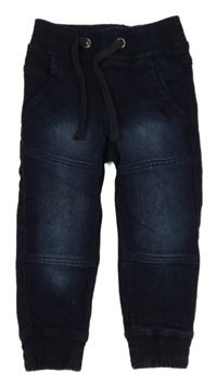 Tmavomodré teplákové cuff rifle Lupilu