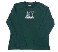 Tmavozelené triko s nápisem Lupilu