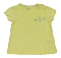 Žluté tričko s podmořskými zvířátky Lupilu