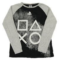 Černo-šedé triko - Play Station George