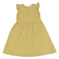Žluto-bílé květované šaty H&M