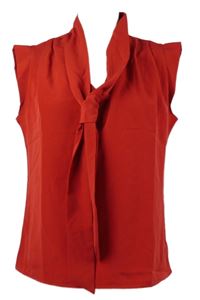 Dámská červená halenka s vázačkou Simon Jersey 