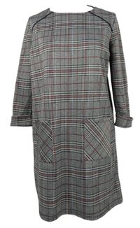 Dámské černo-červené kostkované šaty Primark 