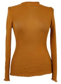 Dámský oranžový třpytivý lehký svetr Topshop 