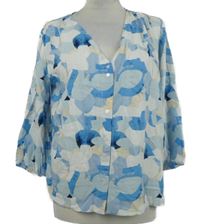 Dámská modro-bílá vzorovaná halenka Tom Tailor 