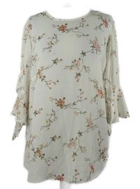 Dámská bílá květovaná halenka C&A