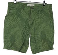 Pánské khaki plátěné kraťasy s lístky George vel. 36