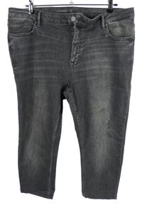 Dámské tmavošedé skinny capri rifle C&A