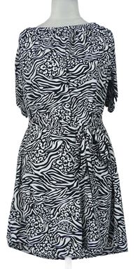Dámské černo-bílé vzorované šaty Pep&Co