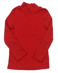 Červené žebrované triko se stojáčkem F&F