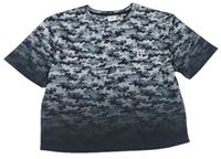 Šedé army crop tričko s logem Holyfield