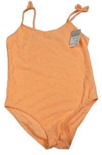 Neonově oranžové květinové plavky Primark