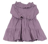 Fialové manšestrové šaty H&M