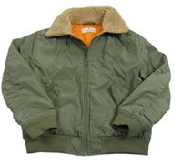 Khaki šusťáková zimní bunda H&M