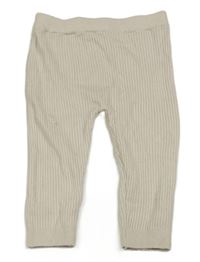 Světlebéžové žebrované úpletové legíny M&S