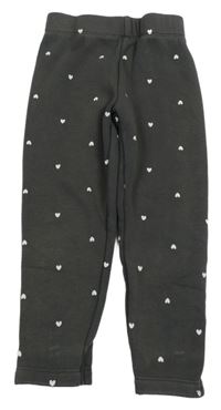 Šedé silnější legíny se srdíčky Nutmeg