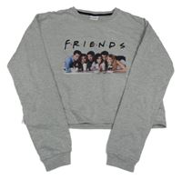 Světlešedá crop mikina s Friends 