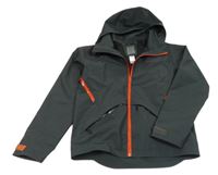 Tmavošedá šusťáková jarní funkční bunda s kapucí Quechua