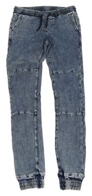 Modro-bílé melírované teplákové cuff rifle 