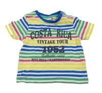 Barevné pruhované tričko s nápisem Berti