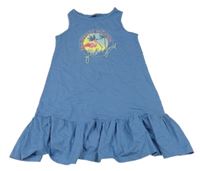 Modré šaty s obrázkem Next