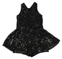 Černá sukně se všitými kraťasy a flitry iEfiel