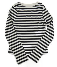 Černo-bílé pruhované triko F&F