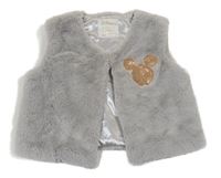 Šedé kožešinové podšité bolerko s Mickeym Primark