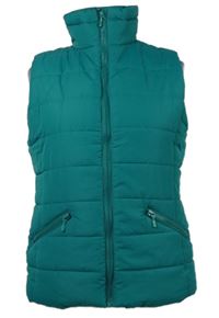 Dámská zelená prošívaná zateplená vesta 