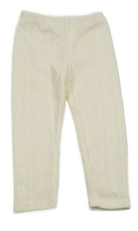 Bílé pletené legíny Shein