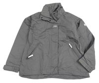 Tmavošedá šusťáková podzimní funkční ,bunda s kapucí Helly Hansen