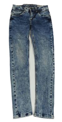 Modré plísňované skinny rifle Garcia 