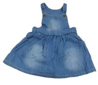 Modré riflové laclové šaty Tu