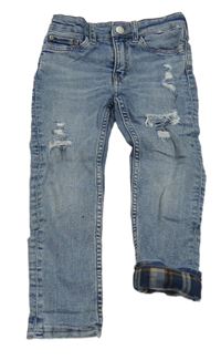 Modré podšité skinny rifle s prošoupáním H&M