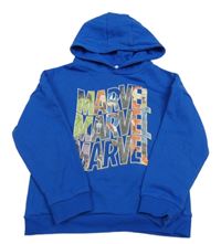 Cobaltově modrá mikina s logy s Avengers a kapucí PRIMARK