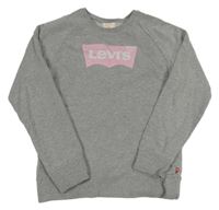 Šedá melírovaná mikina s logem Levi´s
