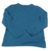 Modré melírované triko s kapičkou F&F