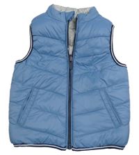 Modrá šusťáková zateplená oboustranná vesta C&A