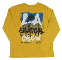 Pomerančové triko s nápisy Chapter young