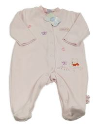 Nové - světlerůžový fleecový overal s Púem Disney