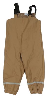 Hnědé nepromokavé laclové kalhoty 