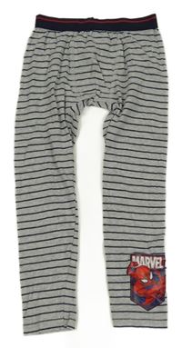 Šedo-tmavomodré pruhované spodní kalhoty se Spidermanem Marvel