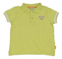 Limetkové polo tričko s medvídkem 