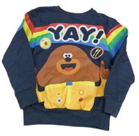 Tmavomodrá melírovaná mikina - Hej hafí!