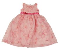 Růžové slavnostní šaty s motýly BPC