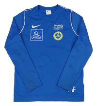 Modré sportovní thermo triko s nápisy Nike
