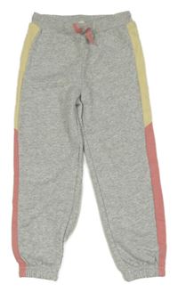Šedo-vanilkovo-růžové tepláky H&M