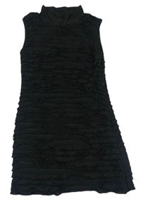 Černé šaty s volánky C&A